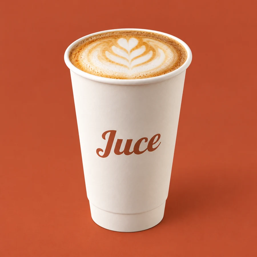 Cappuccino dans son contenant Juce
